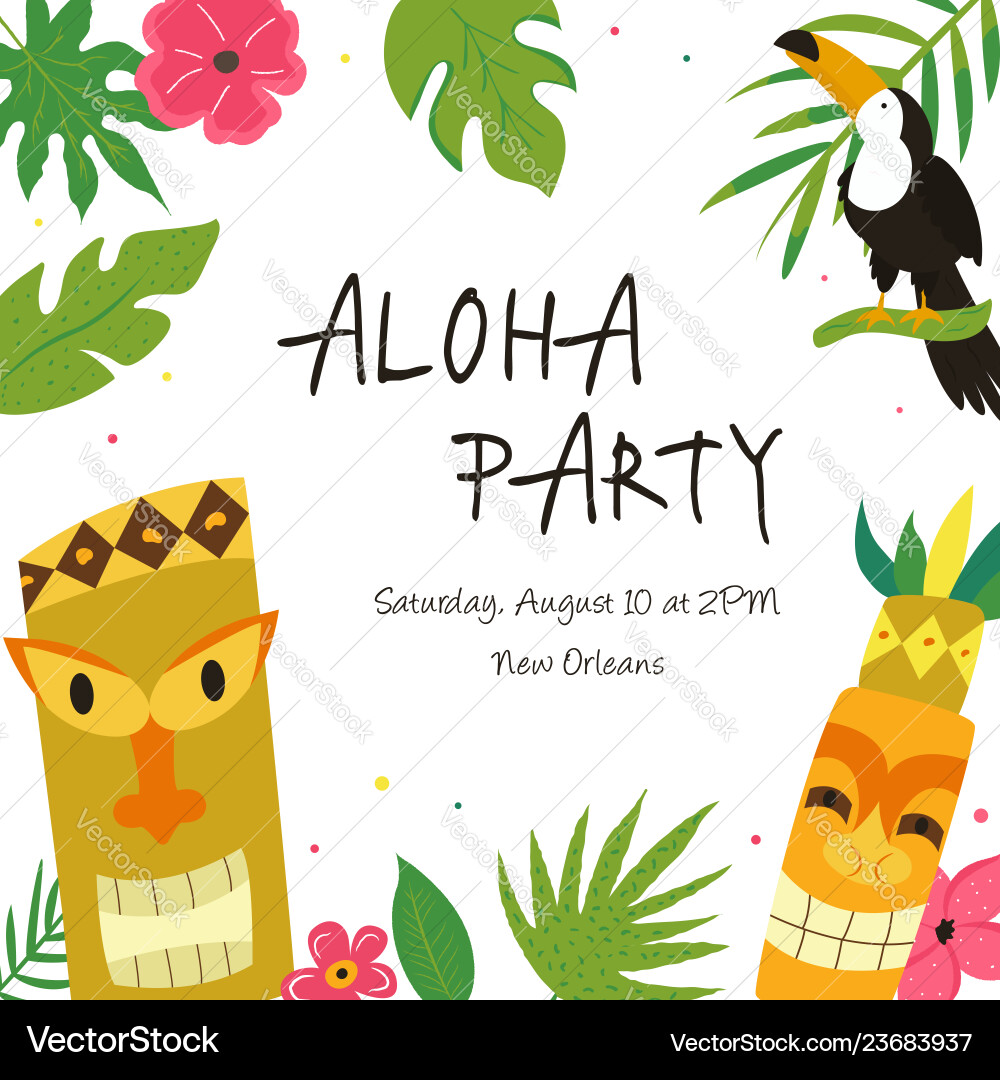 free-vector-luau-party-flyer
