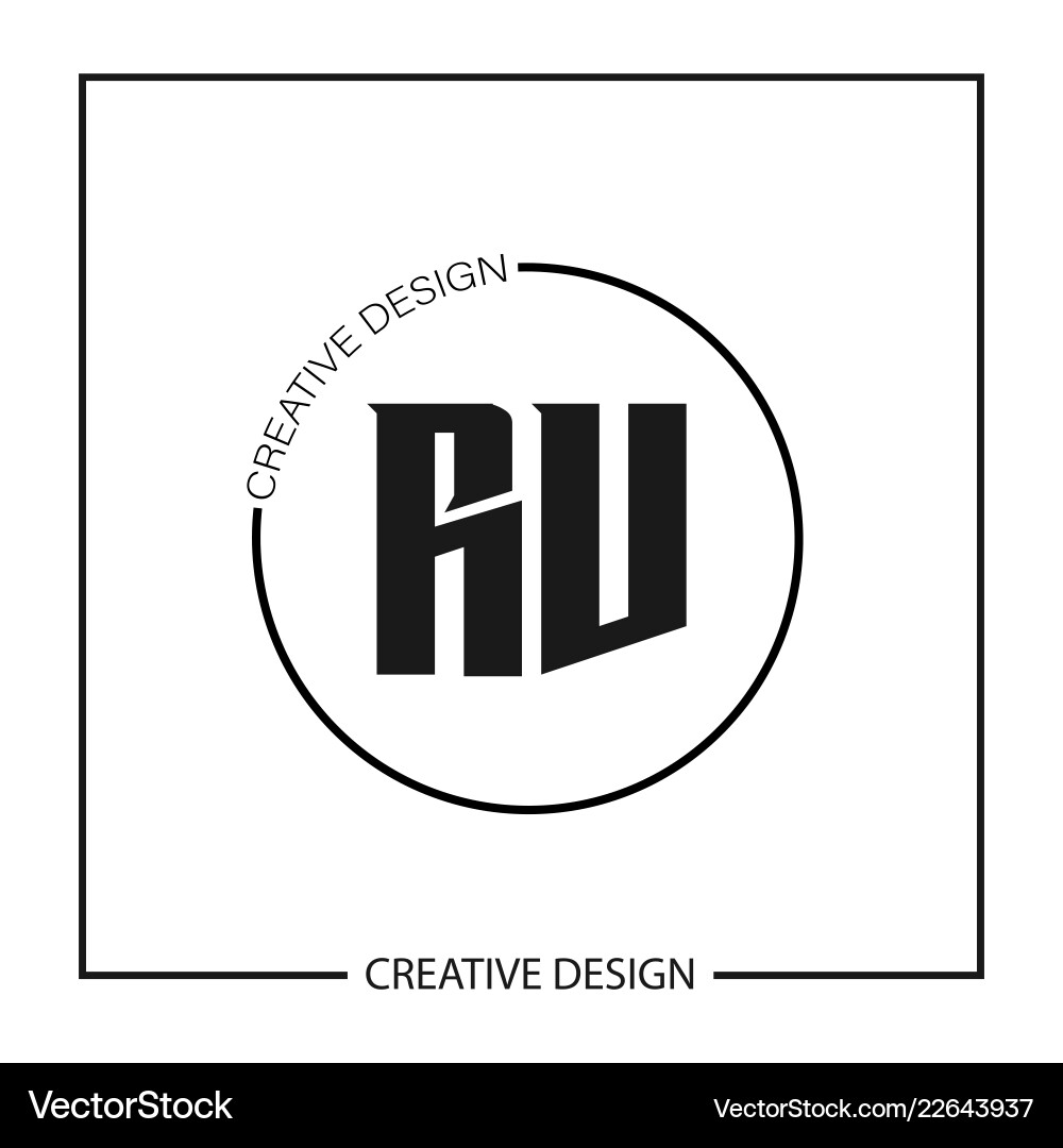 Initial letter rv logo template design Initial letter rv logo template design vector image