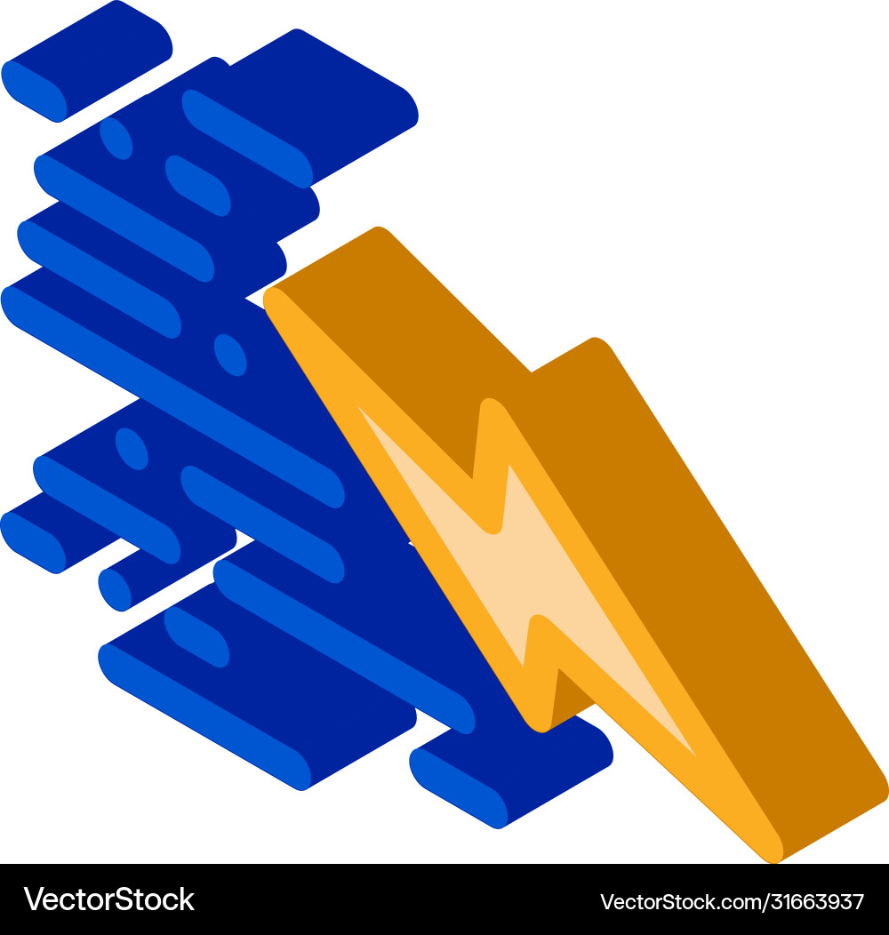 Lightning speed isometric icon Vector Image