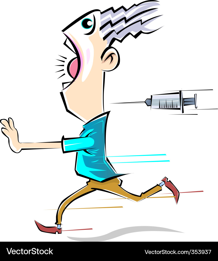 Man Fleeing Injection vector image