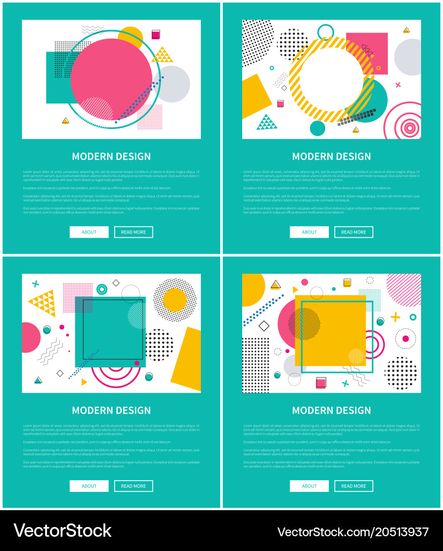 Modern design with text vector image