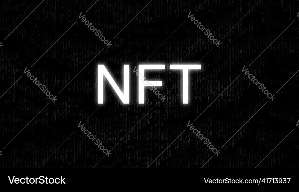 Nft Hintergrund Binärcode Nft Hintergrund Binärcode vektorbild