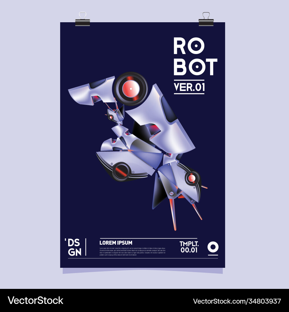 Realistisches Roboter- und Spielzeug-Design-Festival Realistisches Roboter- und Spielzeug-Design-Festival vektorbild