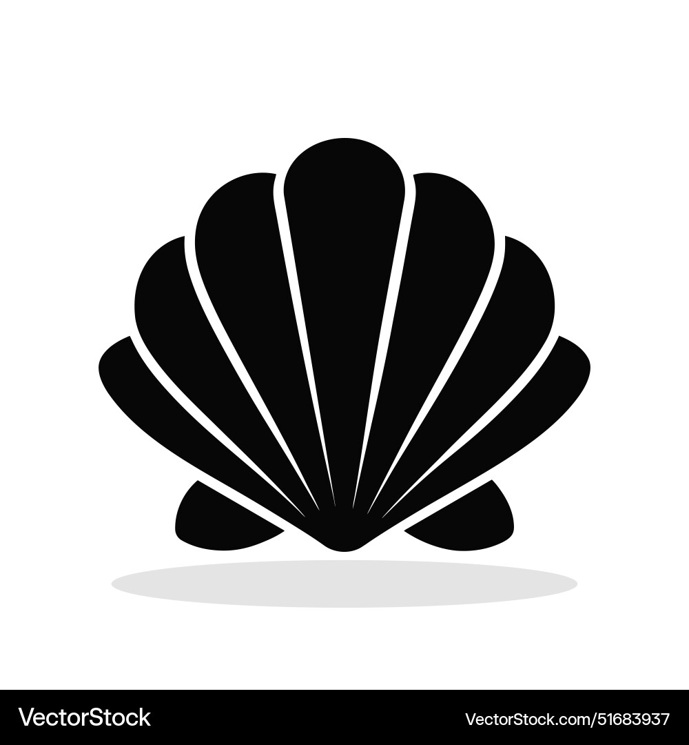 Sea shell icon pearl Royalty Free Vector Image
