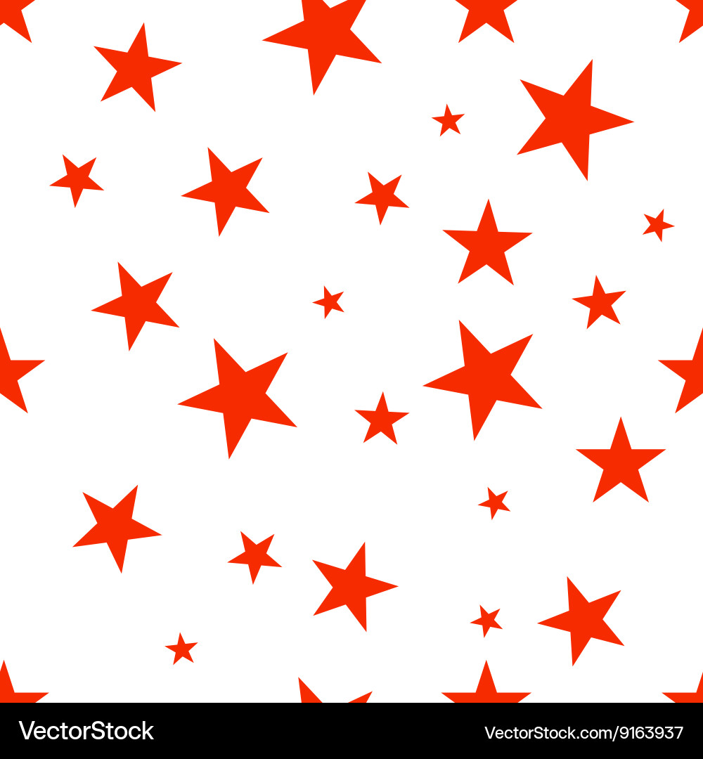Seamless pattern with red stars Vector Image