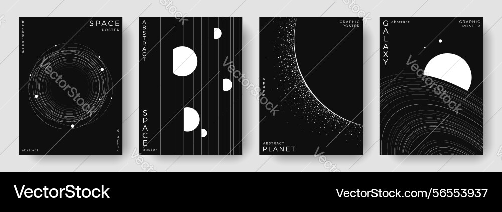 Set of abstract space astronomy backgrounds Set of abstract space astronomy backgrounds vector image