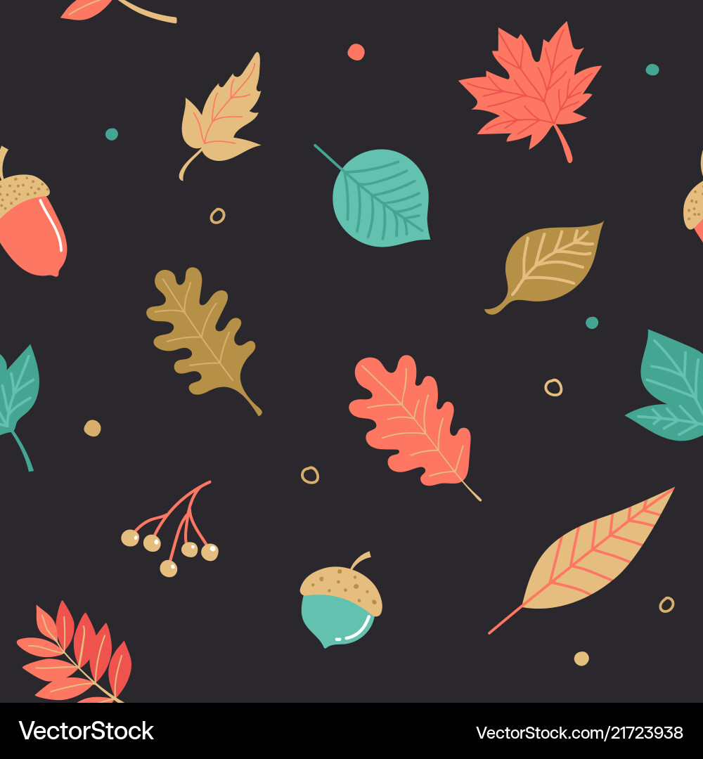 Autumn Leaf Seamless Pattern Vector Image