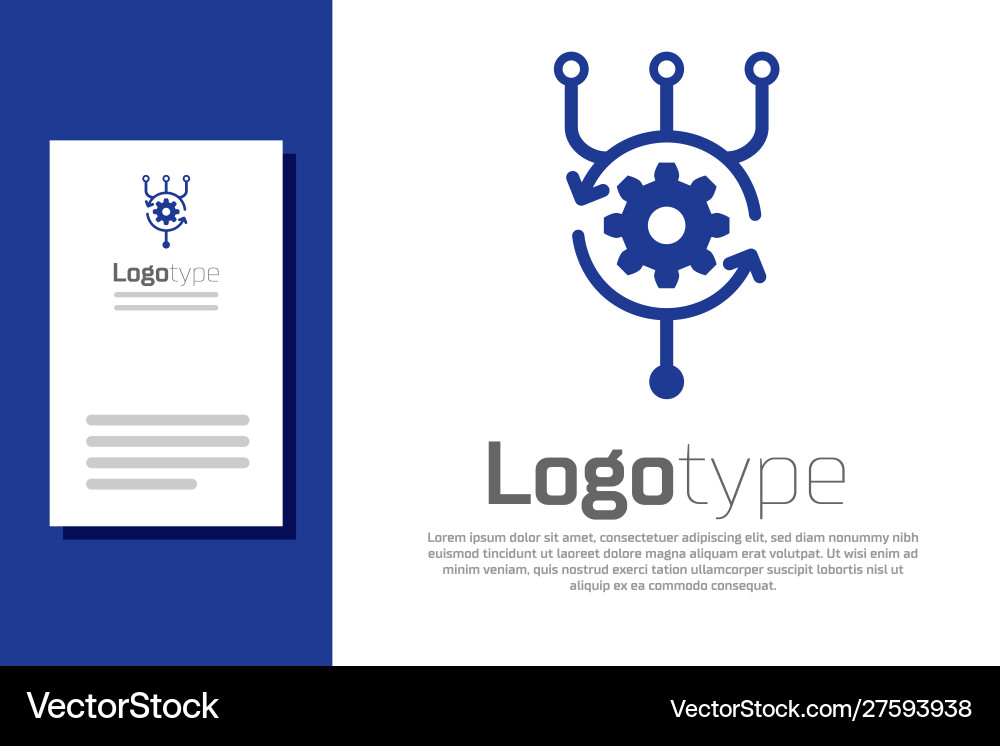 Blue algorithm icon isolated on white background Blue algorithm icon isolated on white background vector image