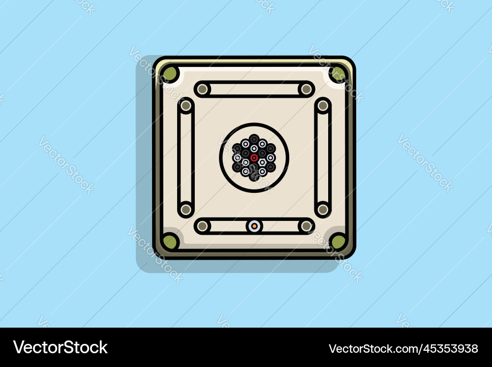 Carrom Board und Münzen Carrom Board und Münzen vektorbild