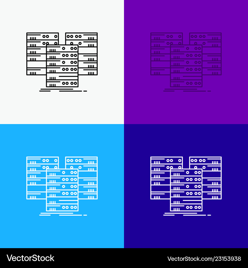 Center centre data database server icon over Center centre data database server icon over vector image