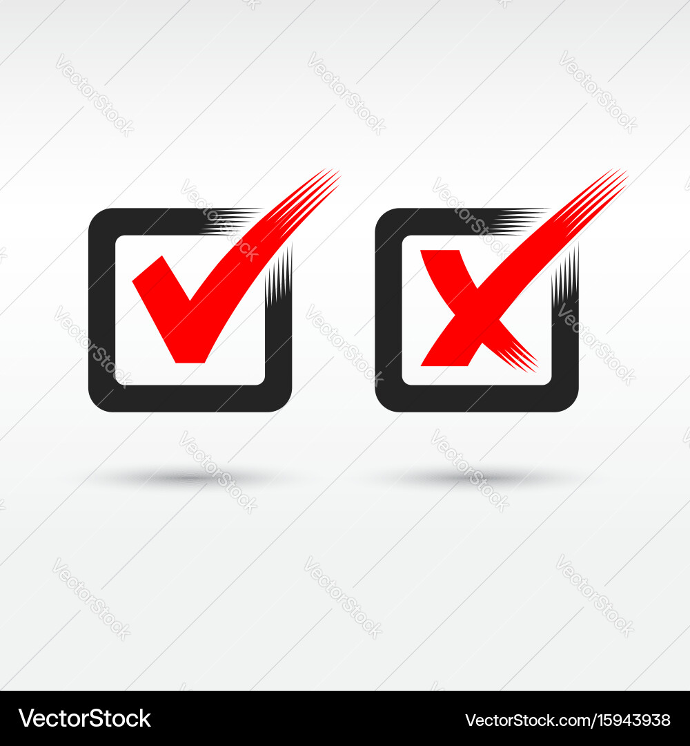 Check Mark Icons - Isolated Vector Image