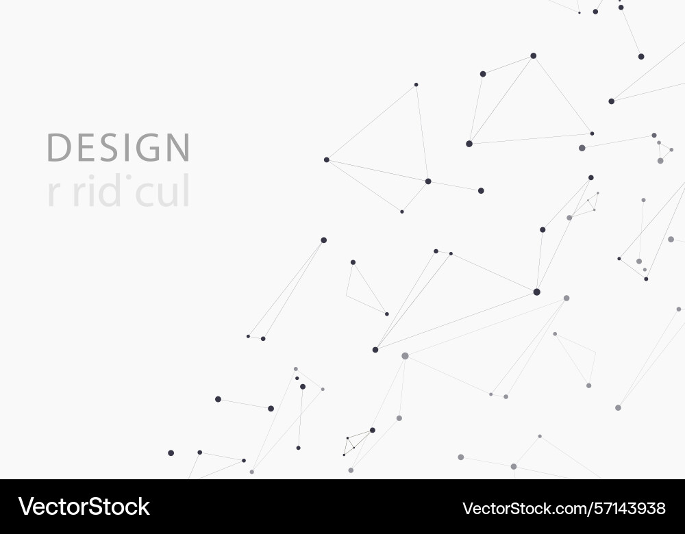 Connection lines and dots vector image