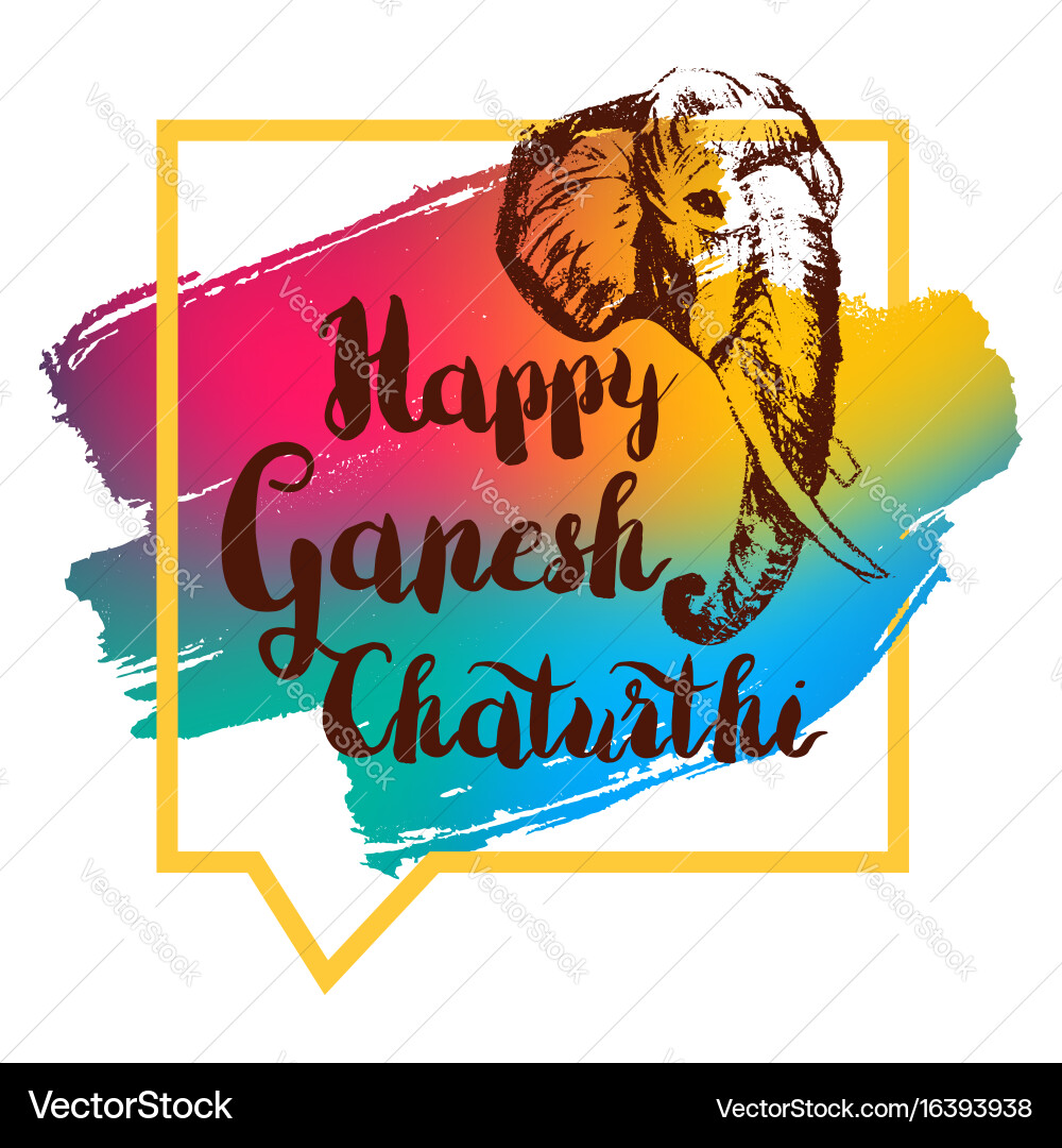 Happy Ganesh Chaturthi Banner Vector Image