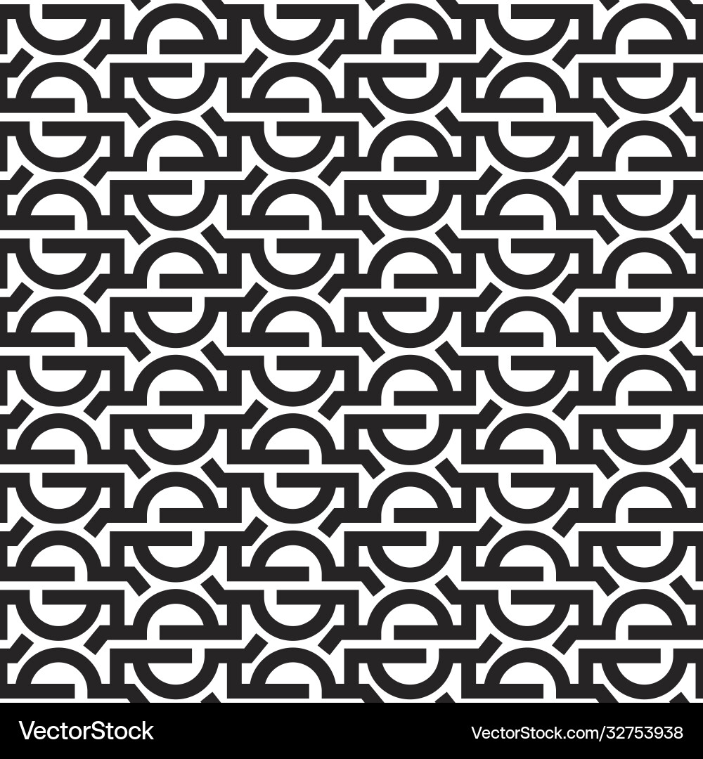 Linear abstract seamless pattern vector image
