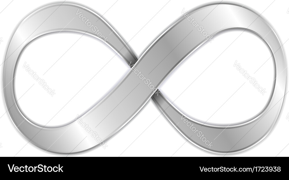 Metallic Infinity Symbol Vector Image