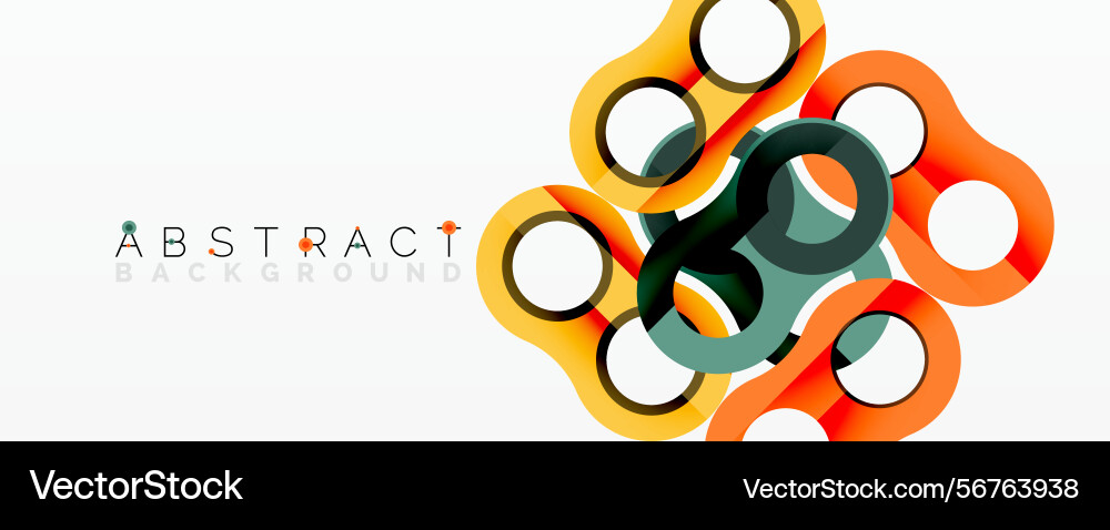 Modern design features overlapping circles colors vector image