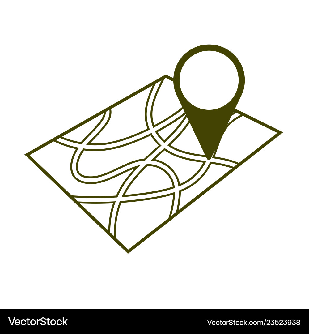Pointer on map icon Pointer on map icon vector image