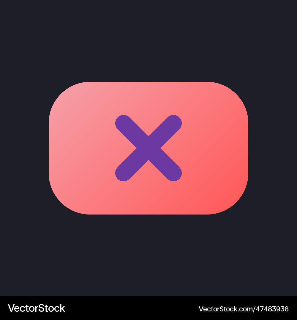 Remove background flat gradient fill ui icon Vector Image