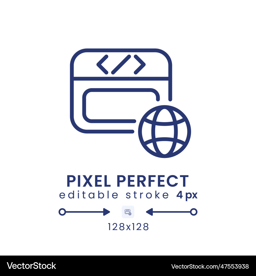 Website host linear desktop icon Website host linear desktop icon vector image