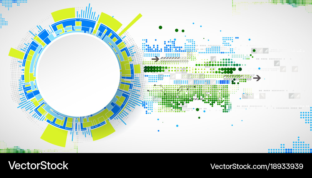 Abstract technological background with various Vector Image