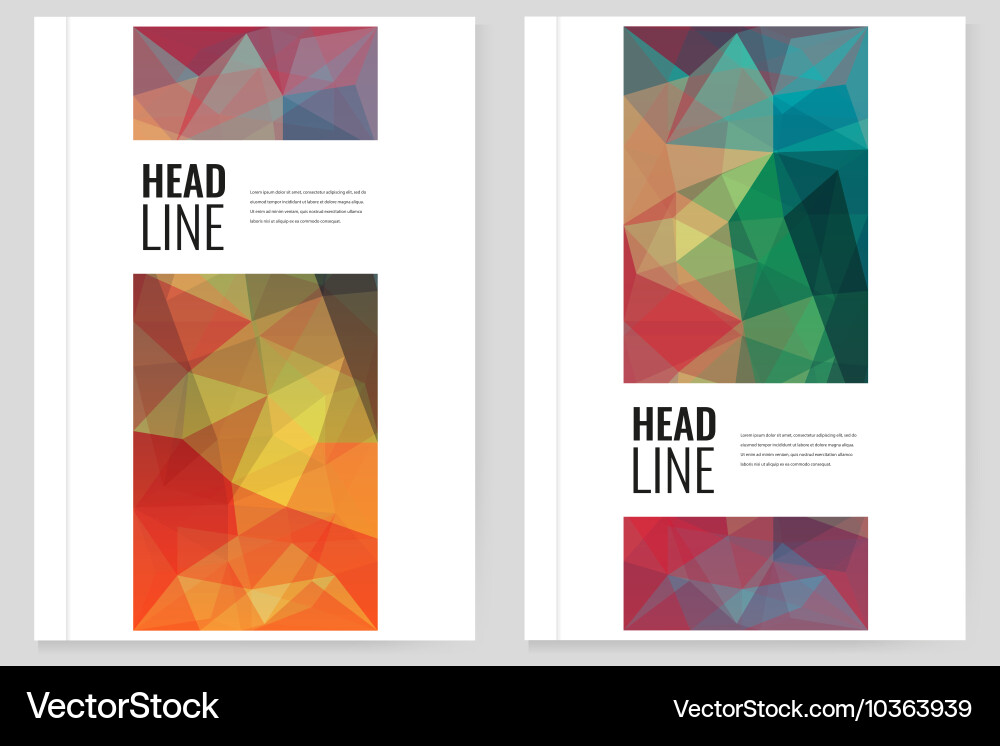 Abstract triangle brochure flyer design template Vector Image