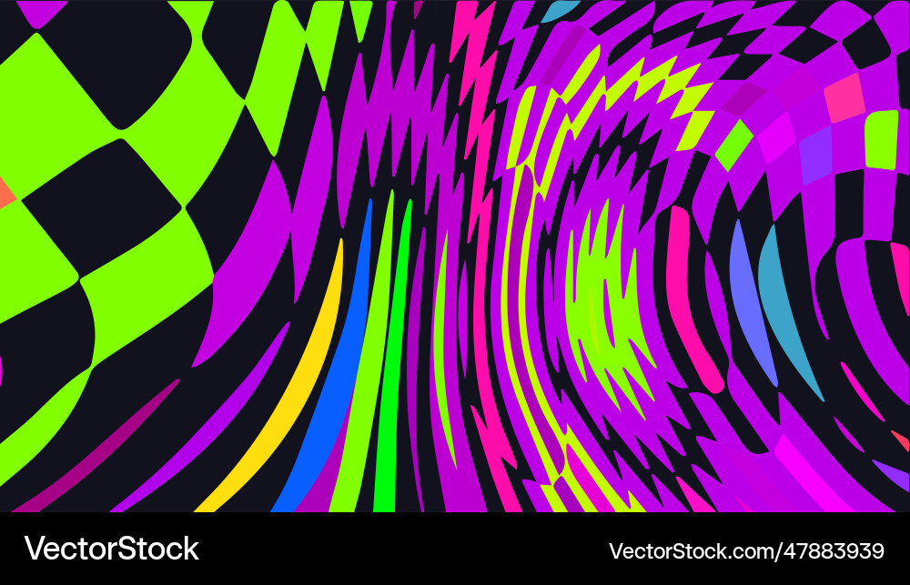 Distorted twisted checkered background trippy Distorted twisted checkered background trippy vector image