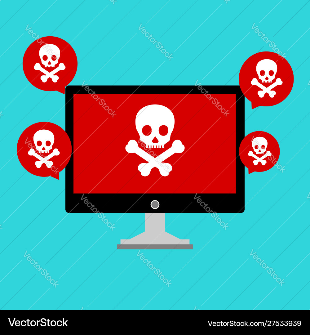 Hacker activity computeralert notification Hacker activity computeralert notification vector image
