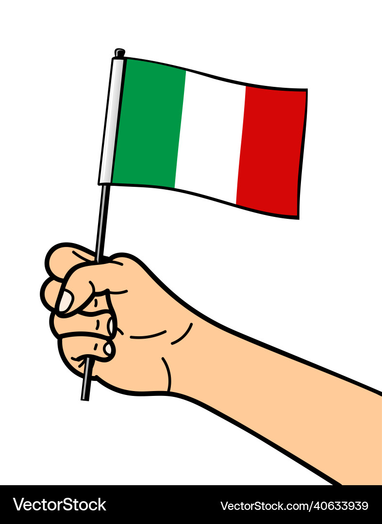 National symbol of the flag italy isolated National symbol of the flag italy isolated vector image