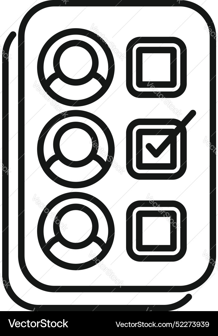 Online survey form with checkboxes for choosing Online survey form with checkboxes for choosing vector image
