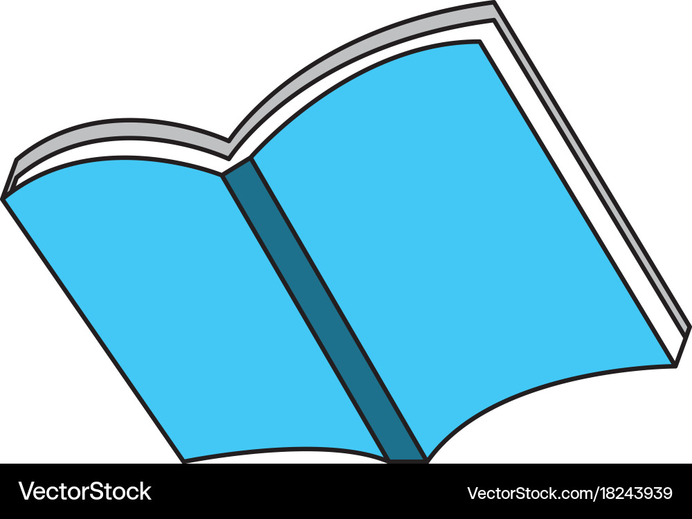 Open notebook paper document notes object vector image