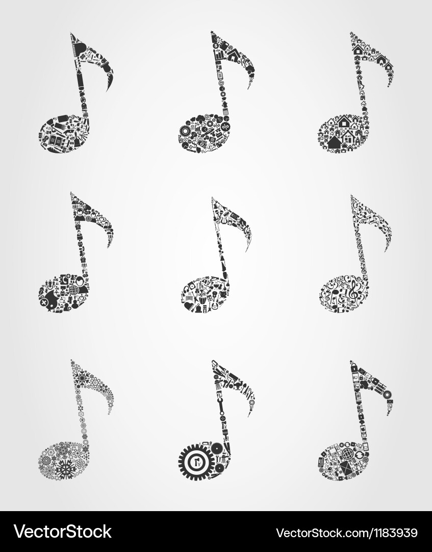 Set of notes Vector Image