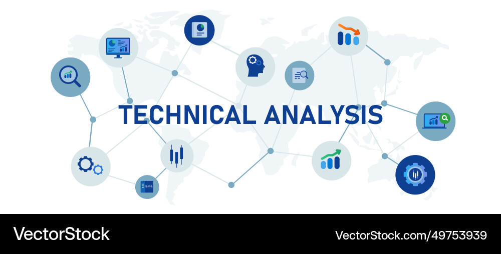 Technical analysis trader business company vector image