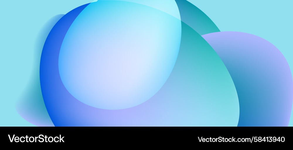 Abstract shapes overlap creating soft blue Vector Image