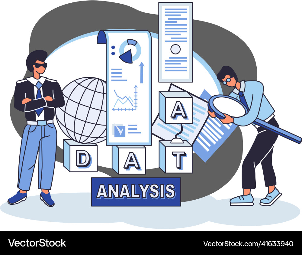 Big data analytics process of analyzing complex Big data analytics process of analyzing complex vector image