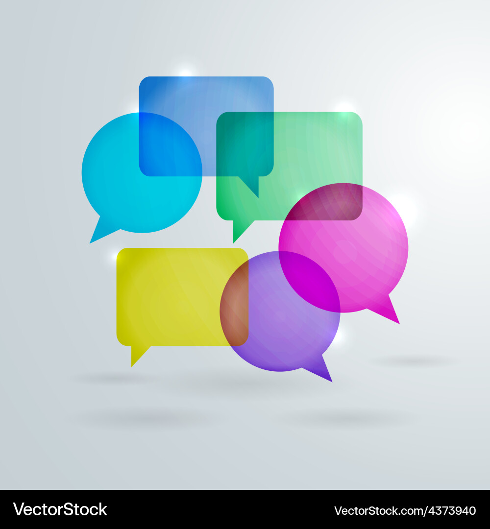 Colorful Speech Bubbles - Networking Vector Image