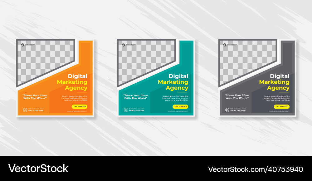 Digital business marketing social media post Digital business marketing social media post vector image
