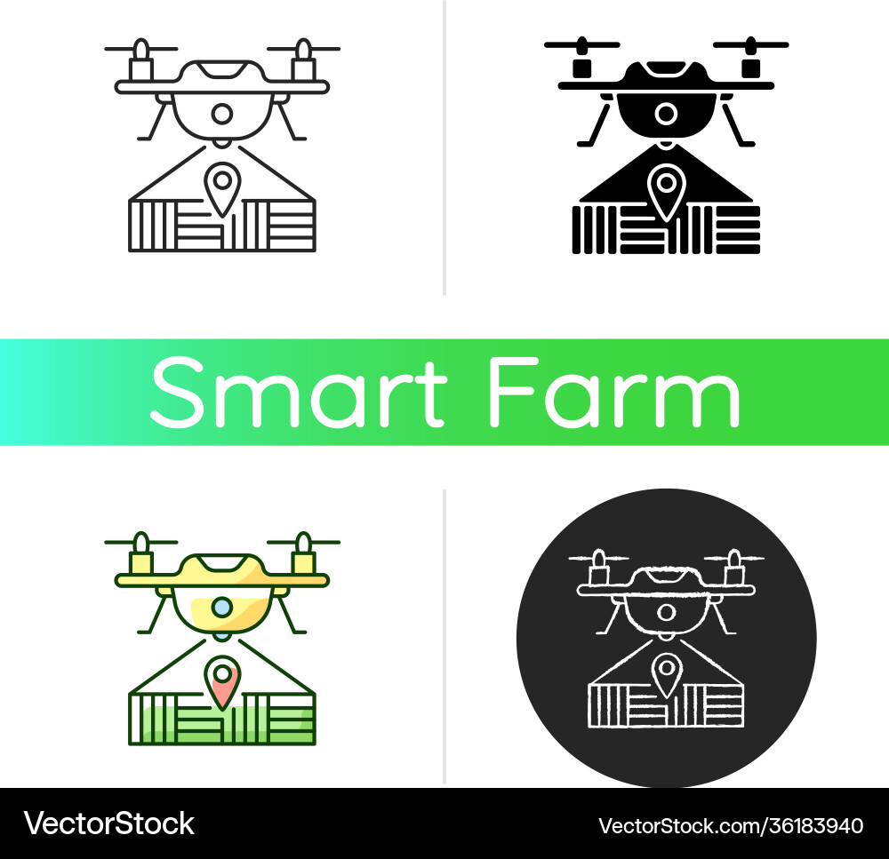 Drone mapping icon Vector Image