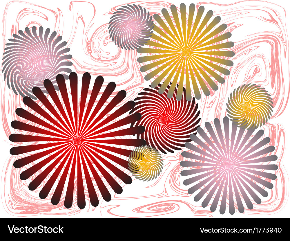 Dynamic Radial Patterns vector image