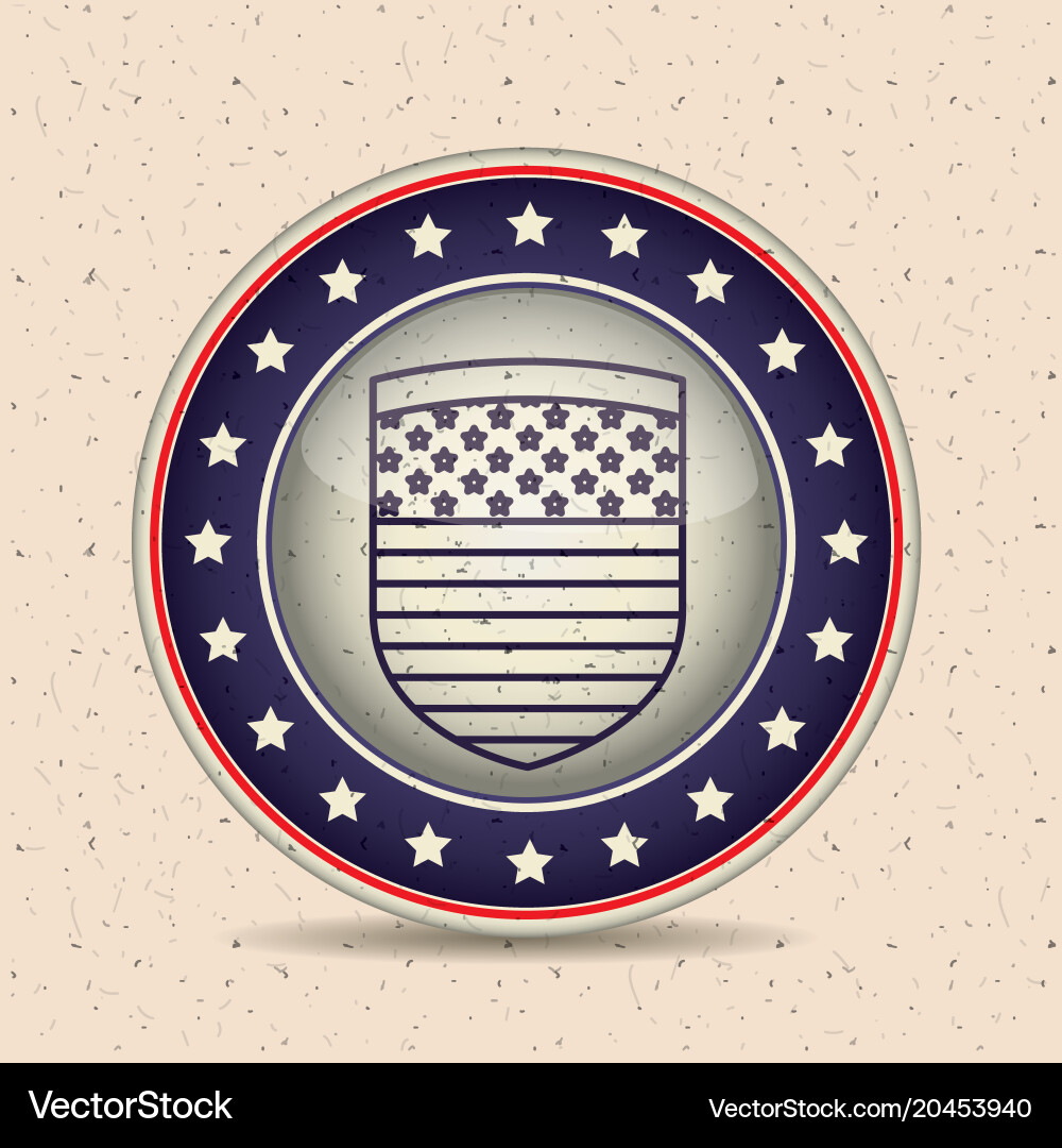 Flag inside button of vote concept Vector Image