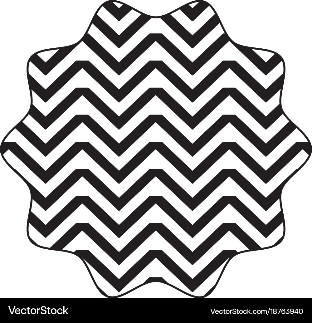 Isolated pattern seal stamp design vector image