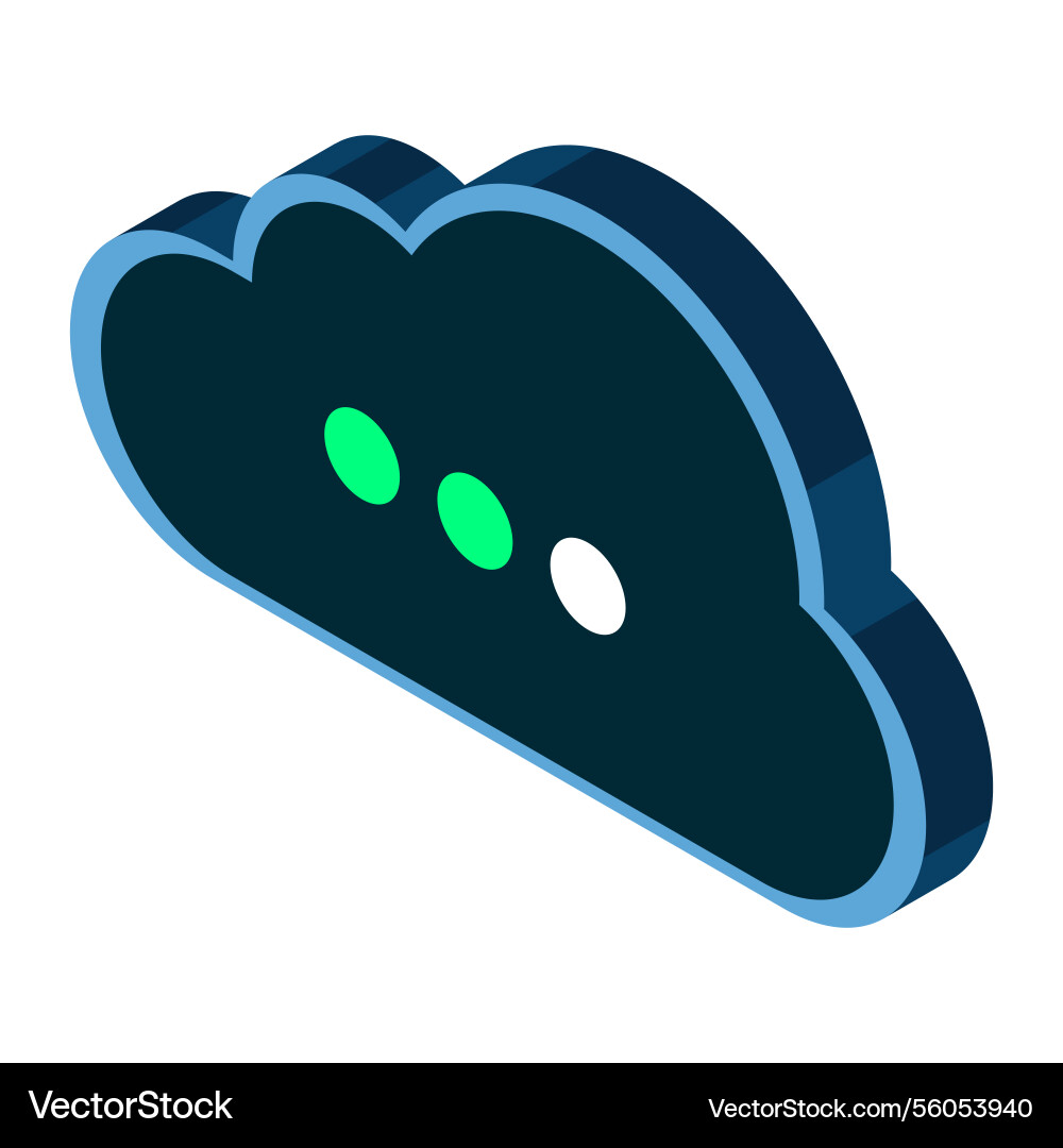 Isometric cloud database computing and file Isometric cloud database computing and file vector image