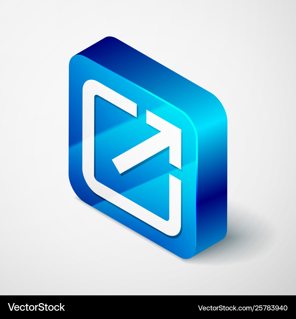 Isometric open in new window icon isolated vector image