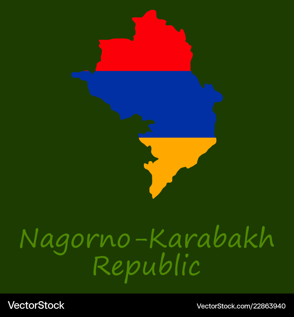 Landkarte von nagorno karabakh republic Landkarte von nagorno karabakh republic vektorbild