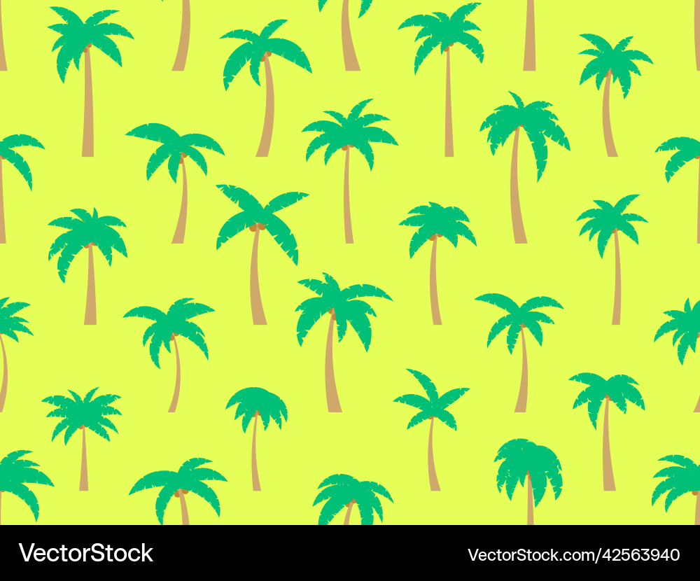 Palm trees with coconuts seamless pattern summer Palm trees with coconuts seamless pattern summer vector image