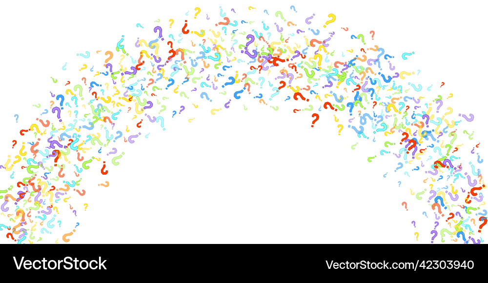 Question marks quiz doubt survey faq public poll Vector Image