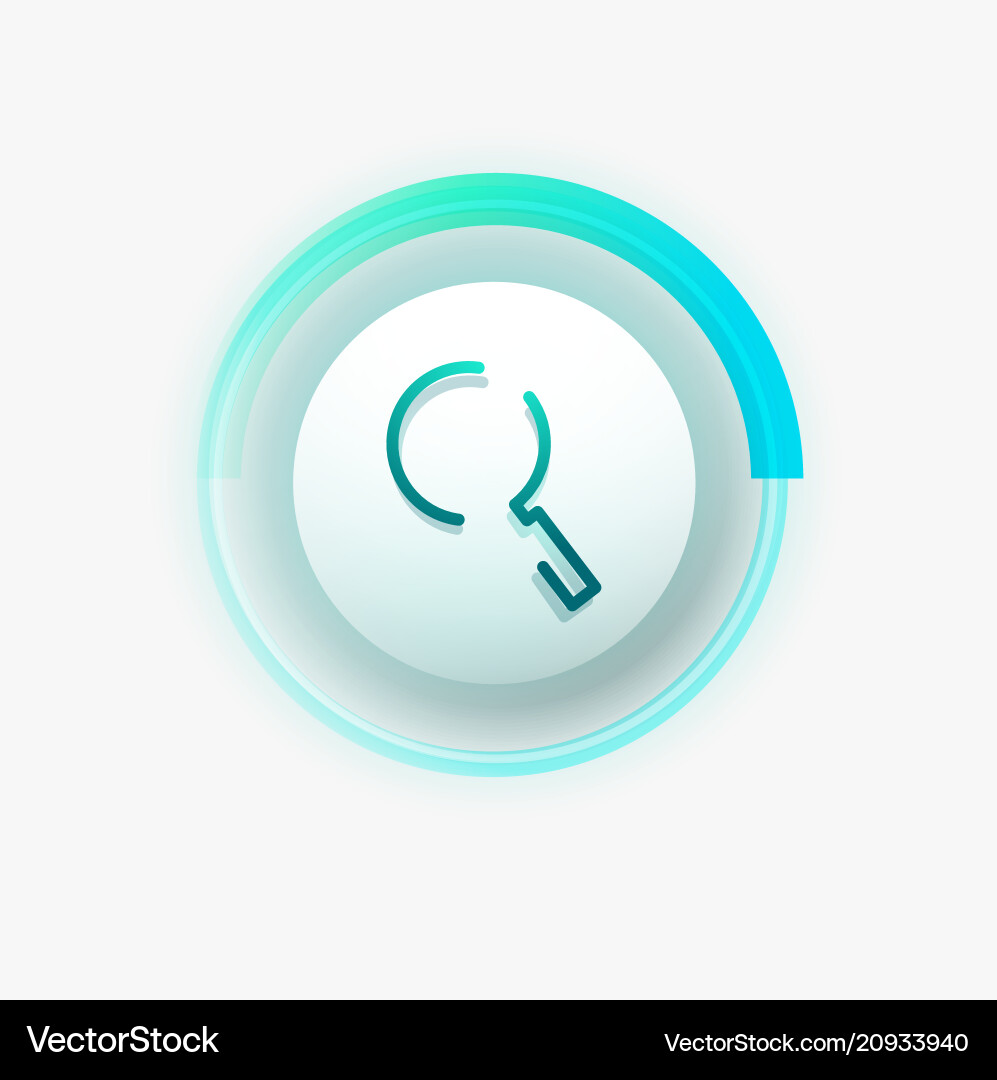 Search magnifier web button magnify icon modern Search magnifier web button magnify icon modern vector image