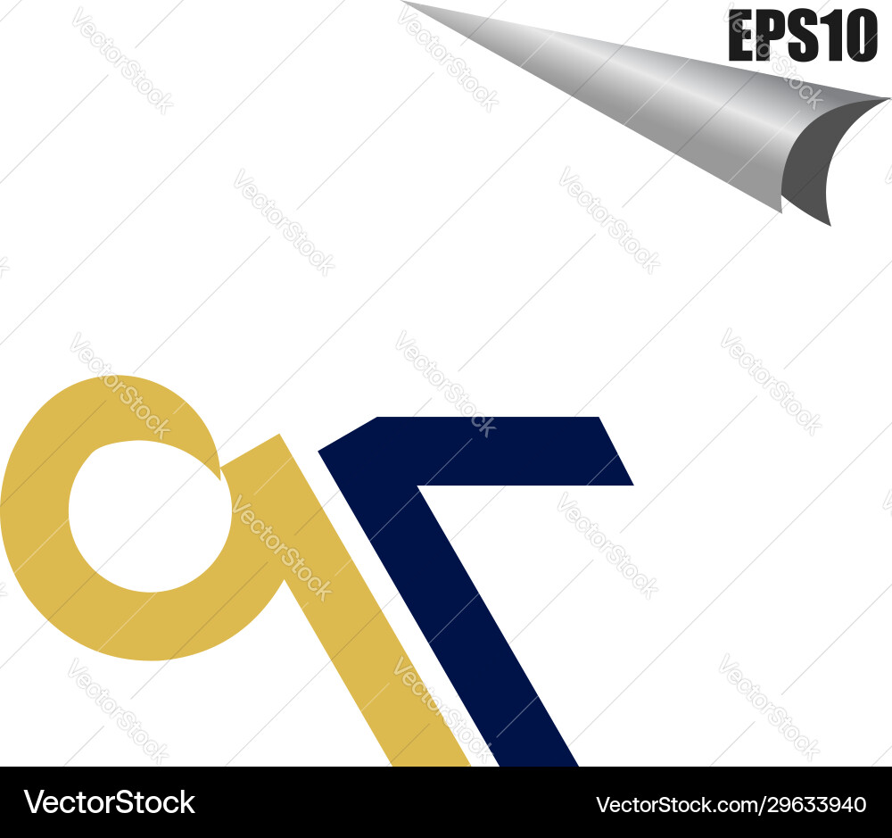 Simple ar initial monogram design template Simple ar initial monogram design template Vector Image