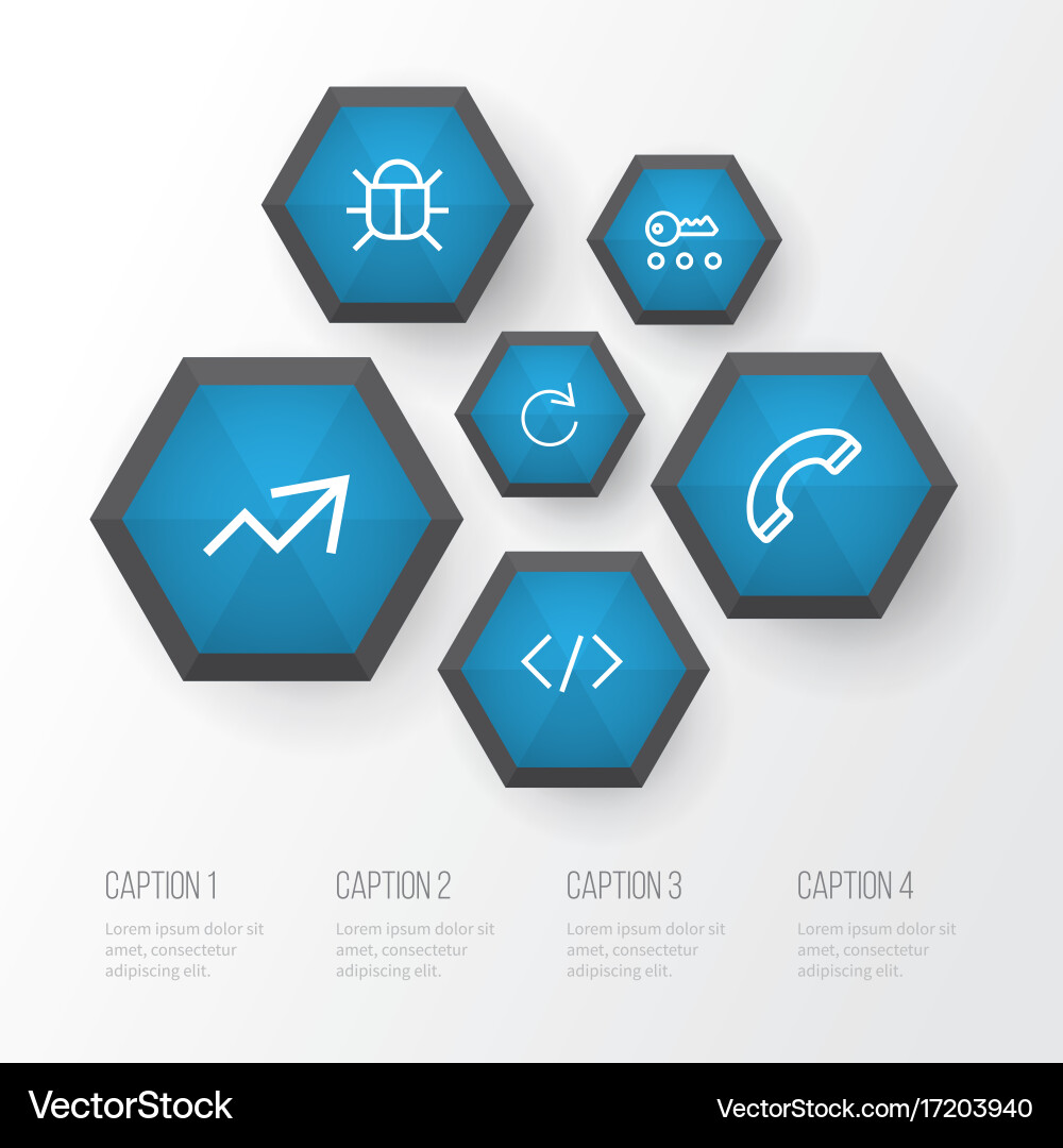 User outline icons set collection of bug call vector image