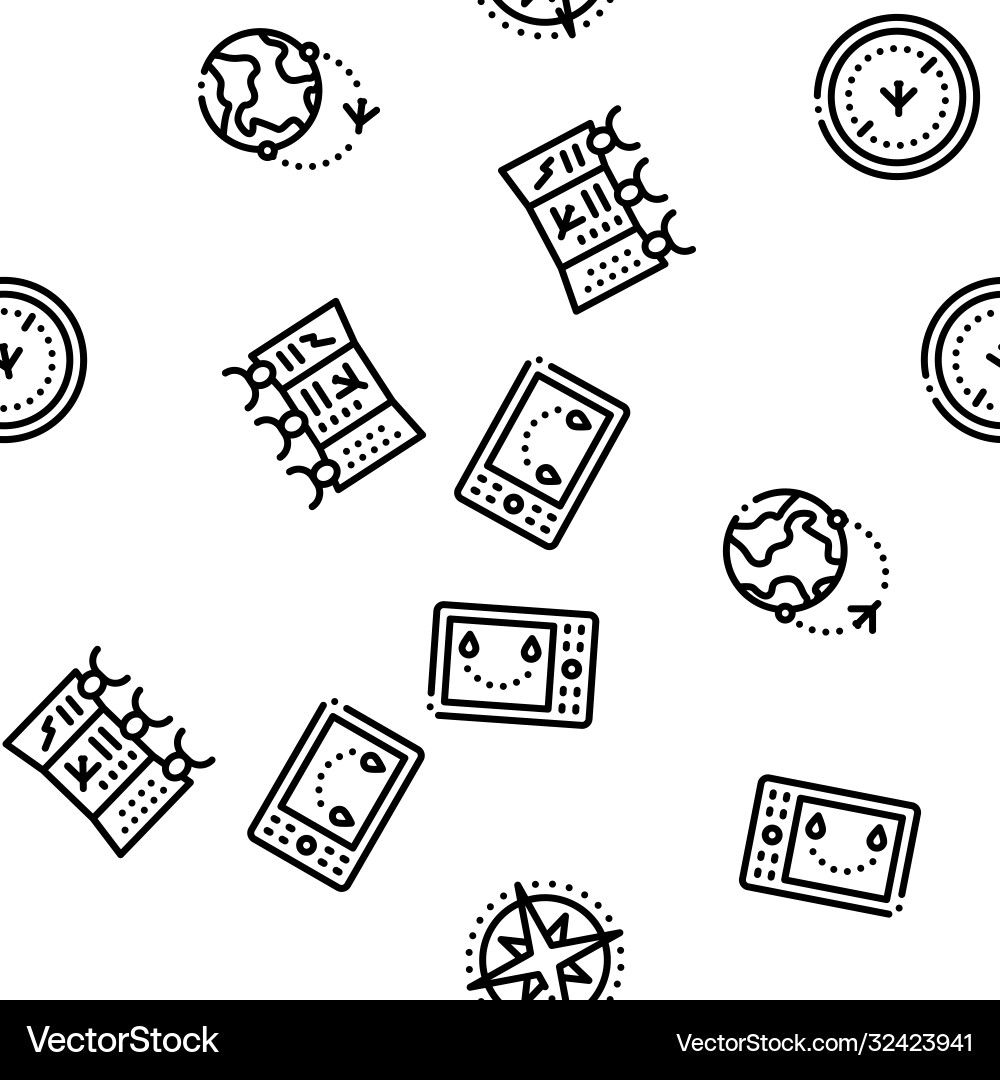 Air navigation tool seamless pattern Air navigation tool seamless pattern vector image
