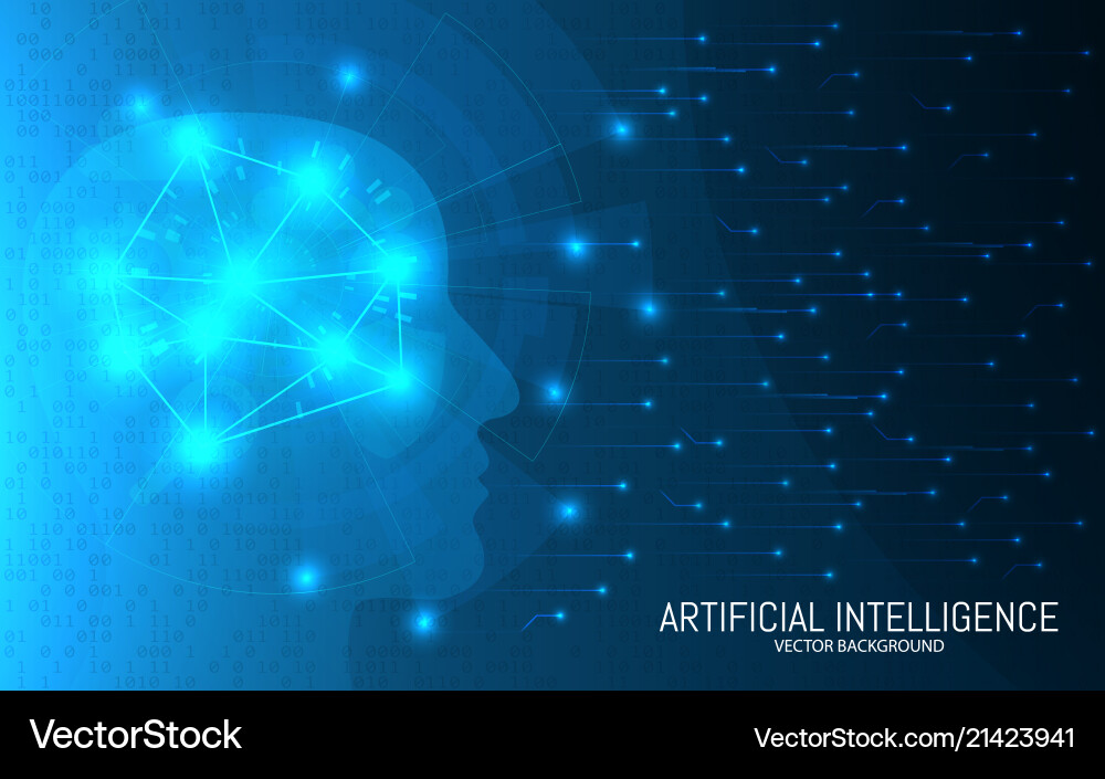 Artificial Intelligence Network vector image